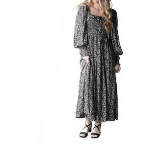 NEW IN-LOOM women's midnight floral maxi dress in multi